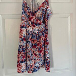 Forever 21 Crossover Mini Floral Dress